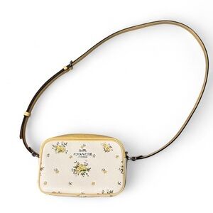 Coach Mini Jamie Floral Cream Crossbody Bag